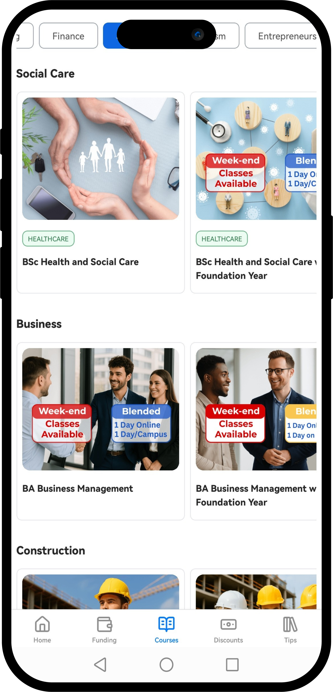 Unistart App Screenshot